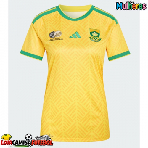 Camisa de Futebol África do Sul Equipamento Principal Mulheres Mundo 2026 Manga Curta